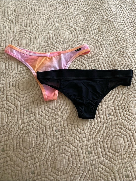 PINK Victoria's Secret Other - PINK Victoria's Secret Black Bikini & Pink-Orange Tie-Dye Bikini Panties